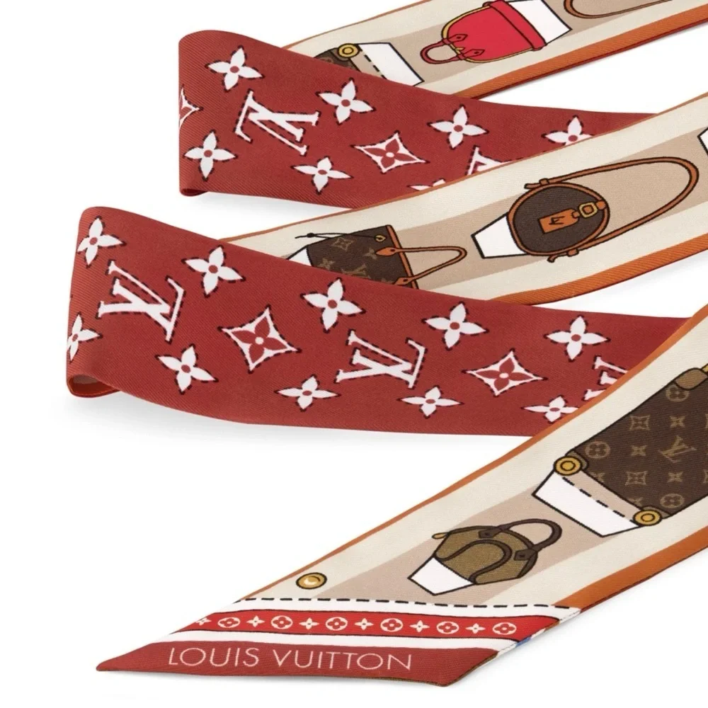 Louis Vuitton Asnières Monogram Twilly Scarf